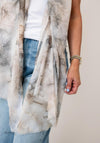Serafina Collection Floral Foil Print Scarf, Beige Multi