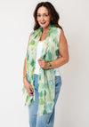 Serafina Collection Geometric Print Scarf, Green