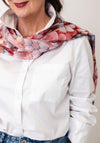 Serafina Collection Floral Pattern Scarf, Red Multi
