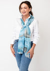Serafina Collection Marble Pattern Scarf, Blue Multi