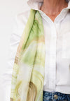Serafina Collection Marble Pattern Scarf, Green Multi