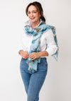 Serafina Collection Floral Print Scarf, Blue Multi