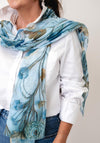 Serafina Collection Floral Print Scarf, Blue Multi