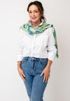Serafina Collection Botanical Print Scarf, Green Multi