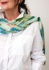 Serafina Collection Botanical Print Scarf, Green Multi
