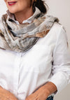 Serafina Collection Floral Print Scarf, Beige Multi