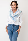 Serafina Collection Watercolour Print Scarf, Blue Multi