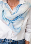 Serafina Collection Watercolour Print Scarf, Blue Multi