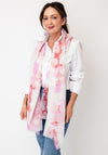 Serafina Collection Watercolour Print Scarf, Pink Multi