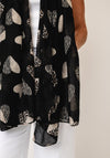 Serafina Collection Assorted Heart Print Scarf, Black Multi