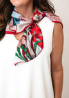 Serafina Botanical Print Scarf, Blue Multi