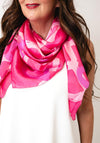 Serafina Heart Patterned Scarf, Pink Multi