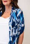 Serafina Collection Heart Print Scarf, Blue