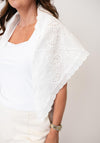 Serafina Collection Textured Scarf, White