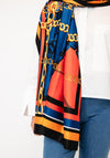 Serafina Collection Silk Blend Chain Print Pashmina Scarf, Multi