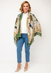 Serafina Collection Silk Blend Chain Print Pashmina Scarf, Green