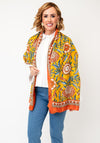 Serafina Collection Silk Blend Floral Print Pashmina Scarf, Orange