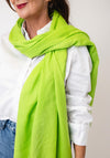Serafina Lightweight Fringed Trim Pashmina Scarf, Green