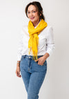 Serafina Lightweight Fringed Trim Pashmina Scarf, Yellow