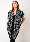 Serafina Collection Leopard Print Scarf, Grey