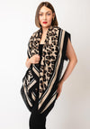 Serafina Collection Leopard Print Scarf, Beige