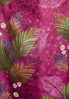 Serafina Collection Metallic Leaf Print Scarf, Fuchsia