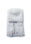 Serafina Collection Hat, Scarf and Glove Set, Grey