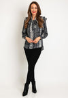 Serafina Collection Snake Skin Print Blouse, Grey