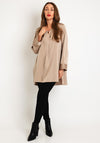 Serafina Collection Satin Blouse, Beige