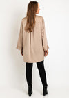 Serafina Collection Satin Blouse, Beige