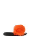 Zen Collection Faux Fur Slider, Orange