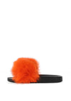 Zen Collection Faux Fur Slider, Orange