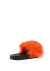 Zen Collection Faux Fur Slider, Orange