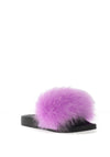Zen Collection Faux Fur Slider, Purple