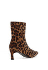 Zen Collection Leopard Heeled Sock Boots, Tan