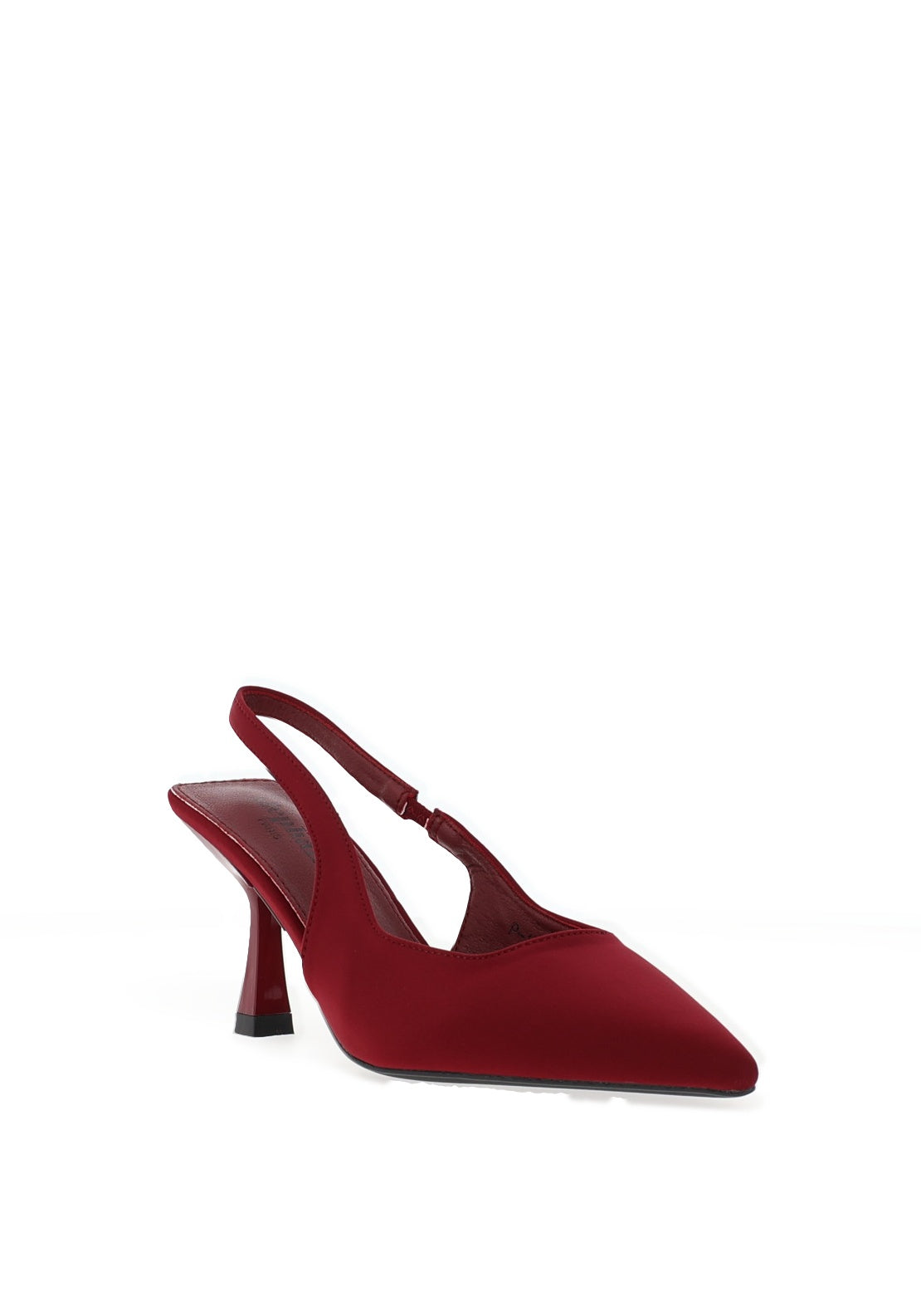 Zen Collection Sling Back Kitten Heeled Shoe, Wine