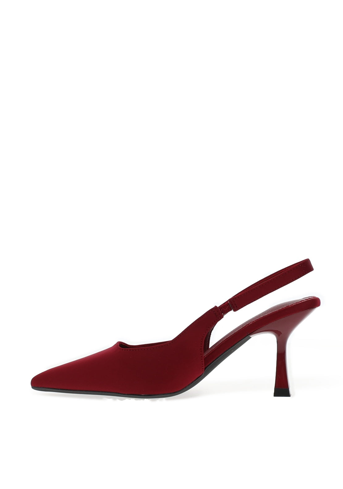 Zen Collection Sling Back Kitten Heeled Shoe, Wine