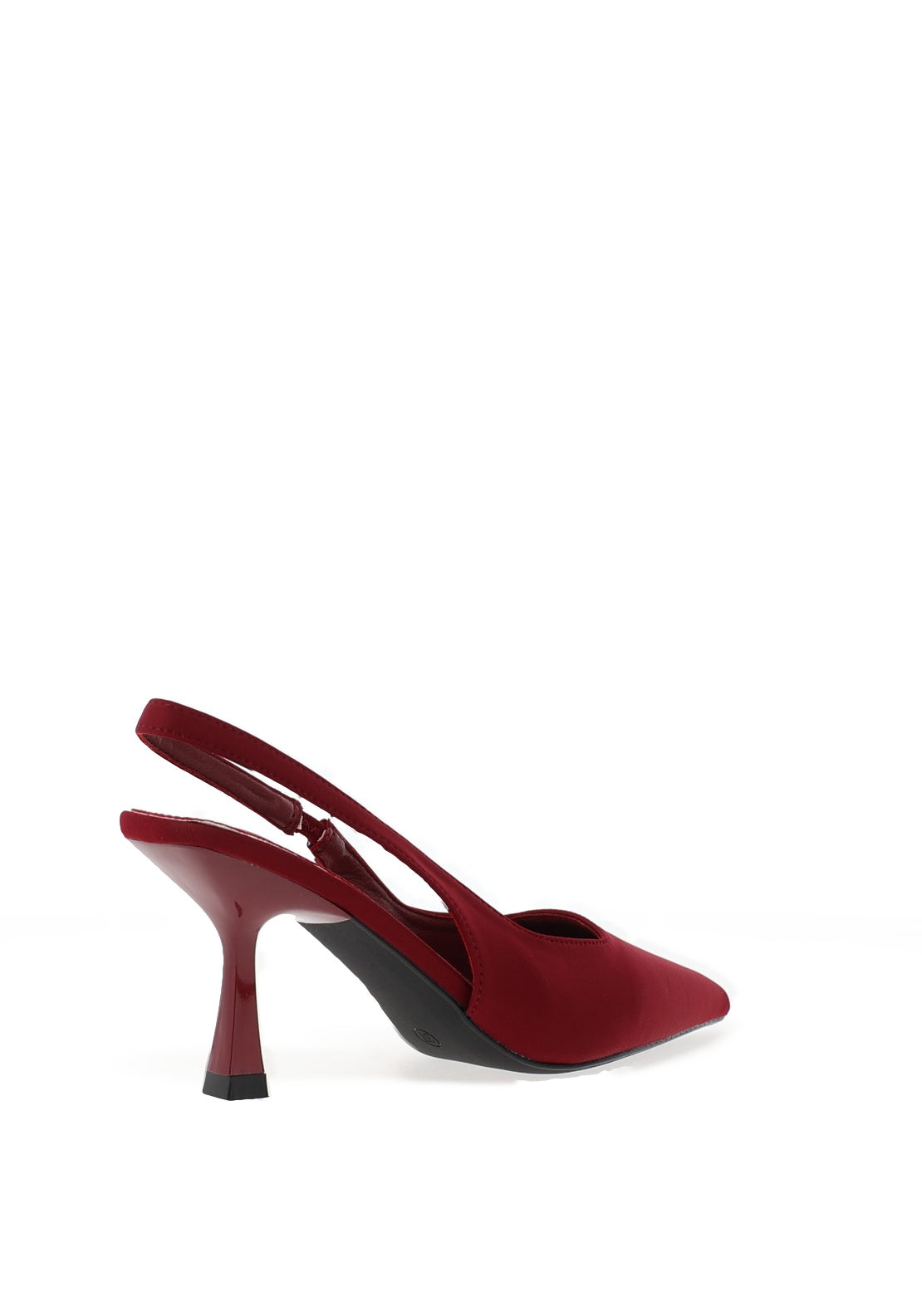 Zen Collection Sling Back Kitten Heeled Shoe, Wine