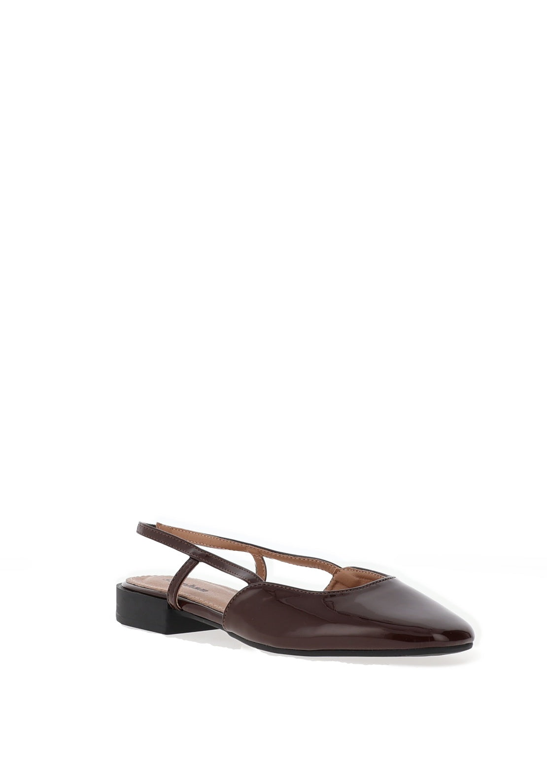 Zen Collection Patent Ballet Pump, Brown