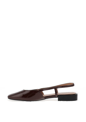 Zen Collection Patent Ballet Pump, Brown