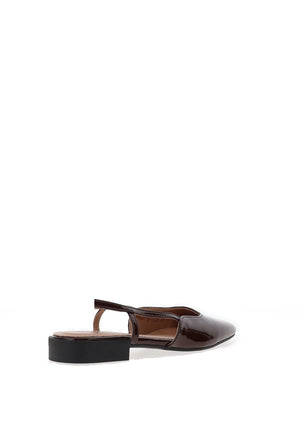 Zen Collection Patent Ballet Pump, Brown
