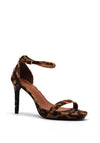 Zen Collection Leopard High Heeled Sandals, Tan