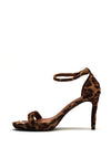 Zen Collection Leopard High Heeled Sandals, Tan