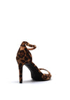 Zen Collection Leopard High Heeled Sandals, Tan