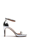 Zen Collection Metallic High Heeled Sandals, Silver