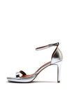 Zen Collection Metallic High Heeled Sandals, Silver