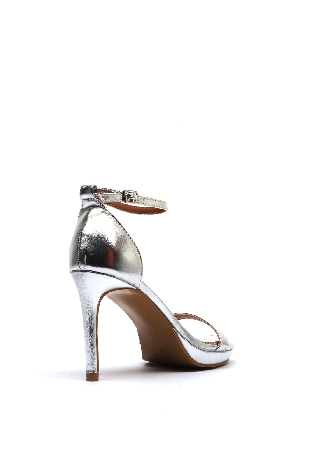 Zen Collection Metallic High Heeled Sandals, Silver