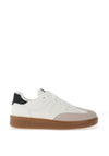 Zen Collection Faux Leather Trainers, White & Black