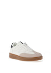 Zen Collection Faux Leather Trainers, White & Black