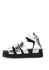 Zen Collection Gladiator Buckle Sandals, Silver